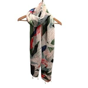Subtle Luxury Multicolor Leaf Print Scarf